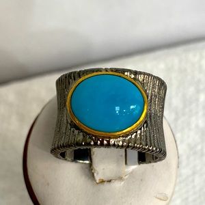 Turquoise sterling silver ring